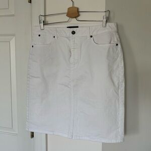 Talbots White Denim Skirt